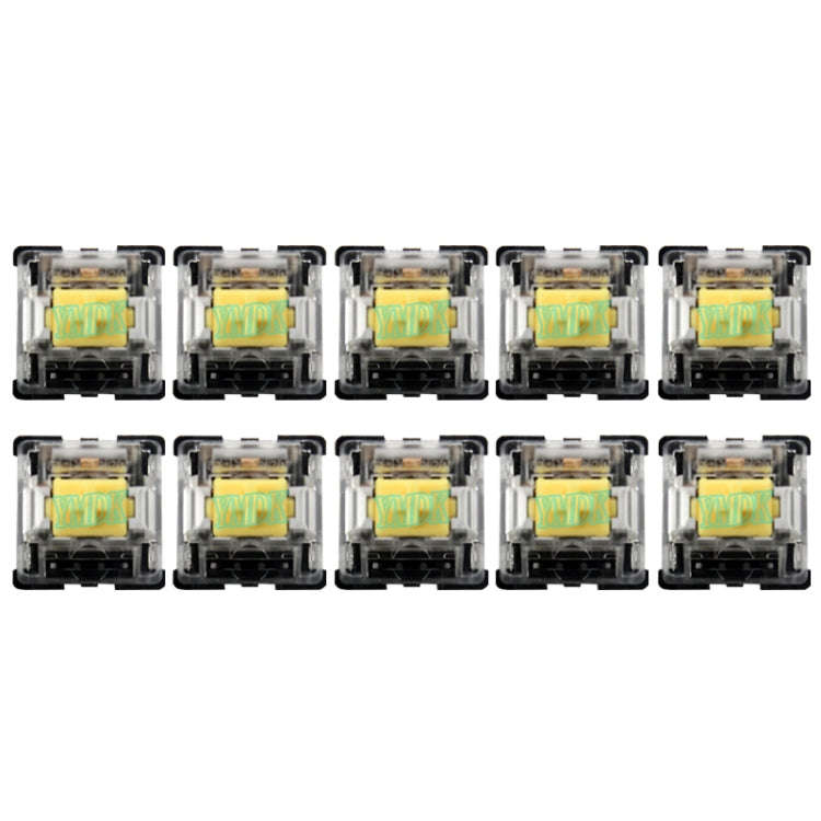 10 PCS Gateron G Shaft Black Bottom Transparent Shaft Cover Axis Switch, Style: G5 Foot (Yellow S...