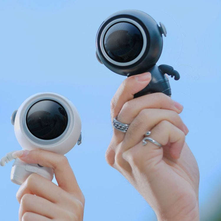 MF040 Mini Portable Leafless USB Hanging Neck Handheld Spaceman Fan(Black)