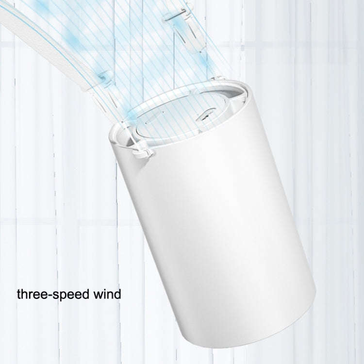 N1 Mini Portable USB Leafless Hanging Neck Fan(White)