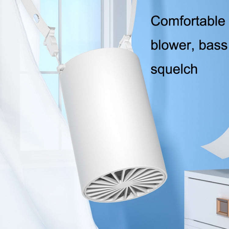 N1 Mini Portable USB Leafless Hanging Neck Fan(White)