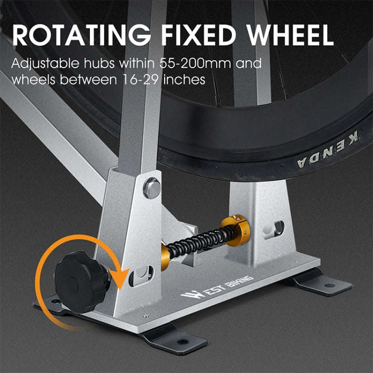 WEST BIKING Bicycle Wheel Correction and Adjustment Station(Silver)