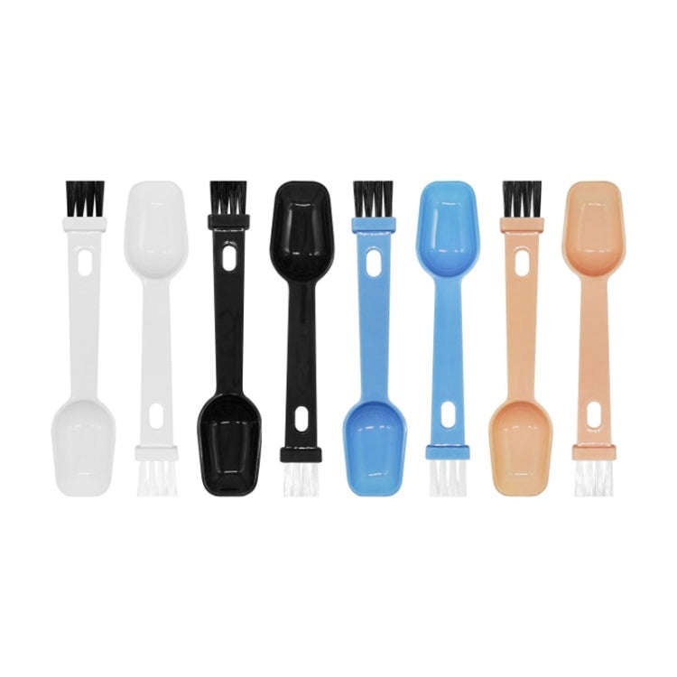20 PCS Coffee Bean Grinder Spoon Grinder Cleaning Brush With Scale(Black Handle Black Hair)
