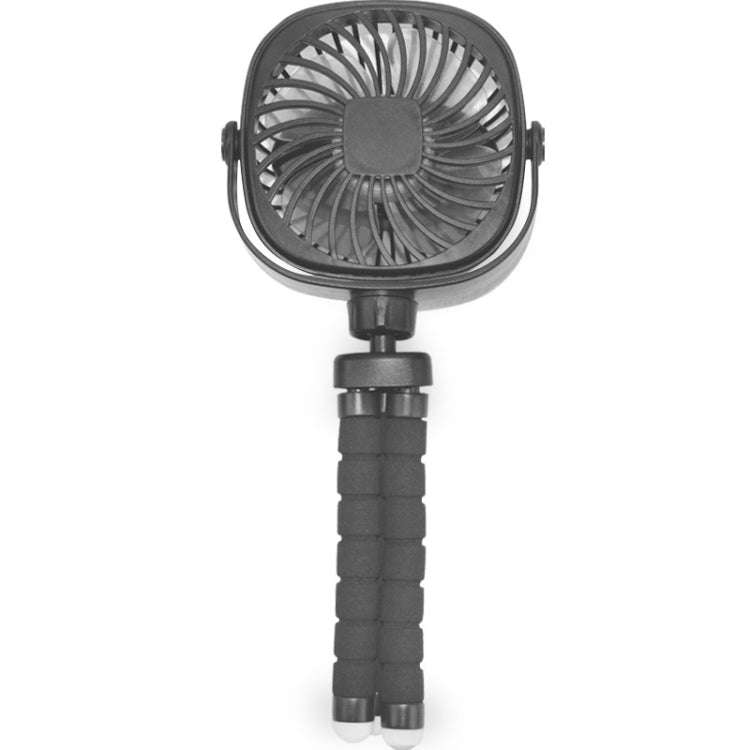 Octopus Stroller Deformation Fan Desktop Portable Handheld USB Small Fan, Colour: 1200mAh Black