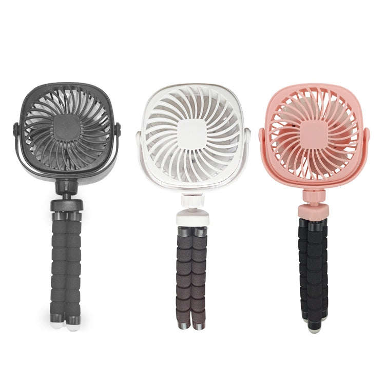 Octopus Stroller Deformation Fan Desktop Portable Handheld USB Small Fan, Colour: 2200mAh Pink