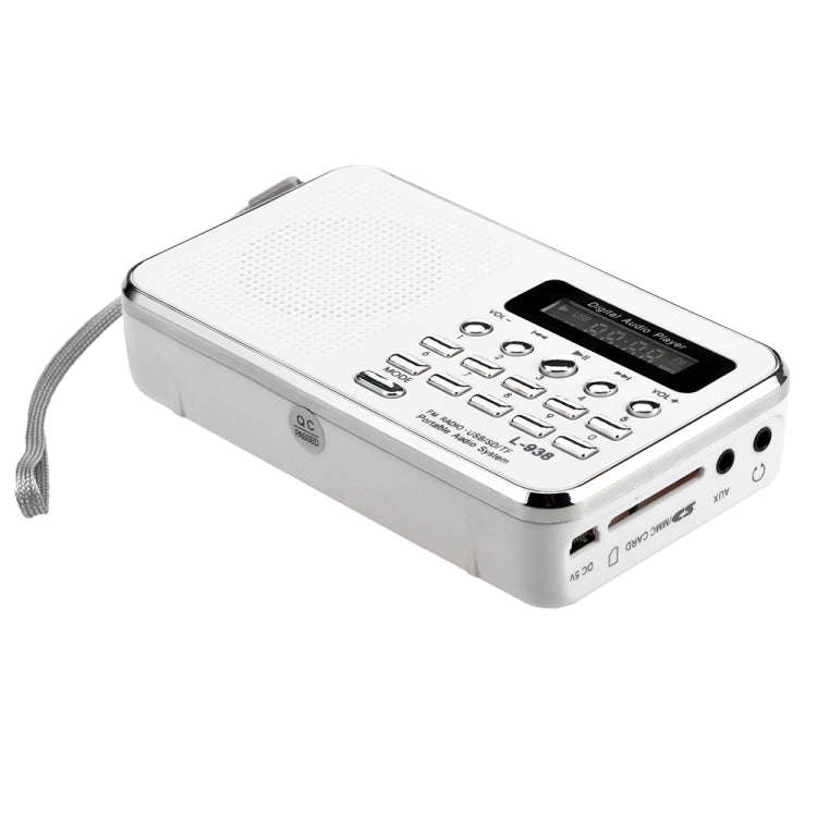 L-938  MP3 Audio Player FM Radio Support  SD MMC Card AUX-IN Earphone-out(Black)