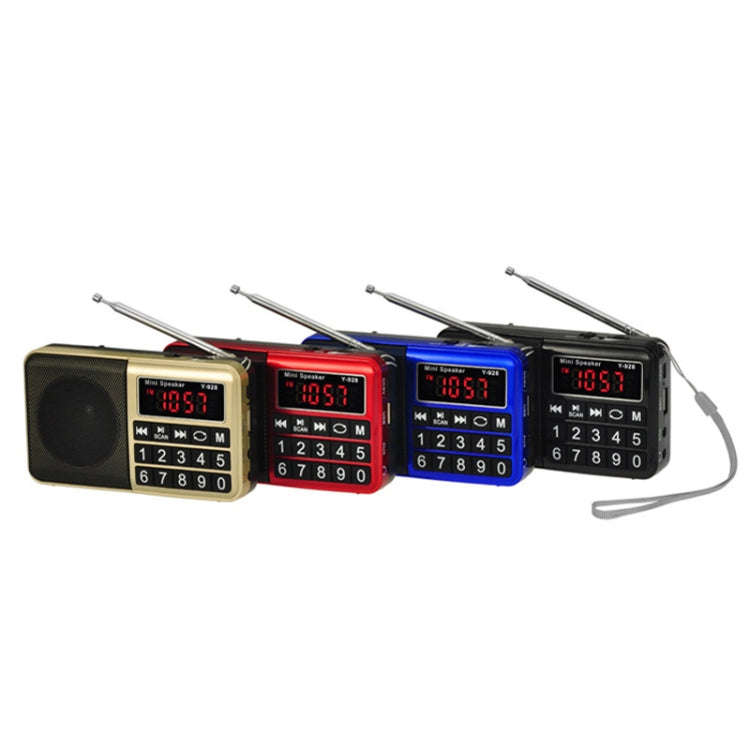 Y-928 FM Radio LED Display MP3 Support  TF Card U Disk(Red)