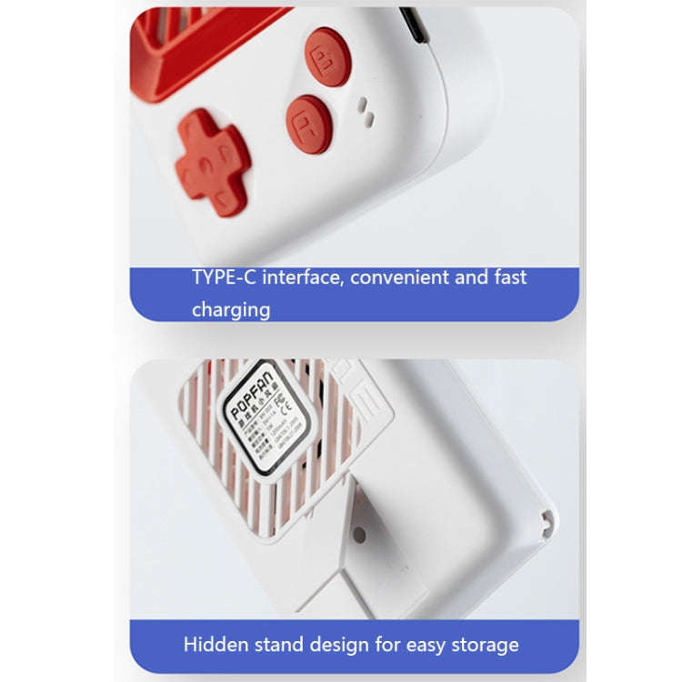 PROFAN XH008 USB Hanging Game Console Shape Fan with Bracket, Style: Building Blocks (Blue)