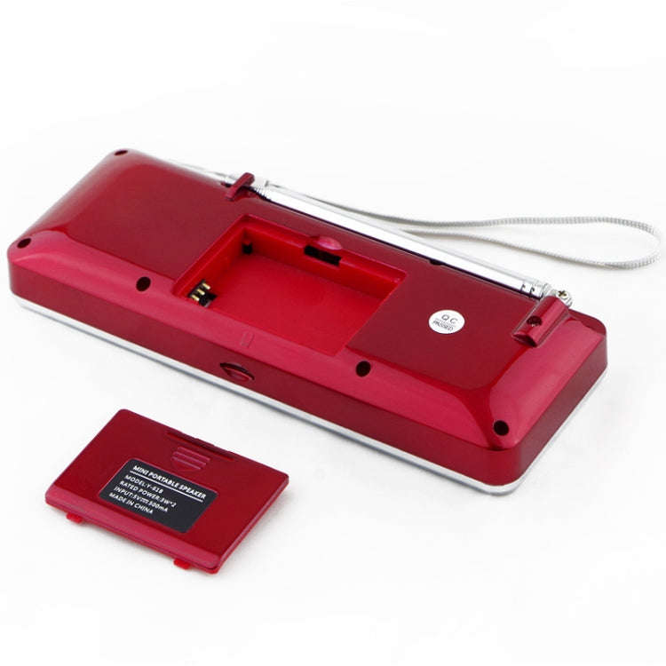 L-288FM Dual Speaker Radio MP3 Player Support TF Card/U Disk with LED Display(Blue)