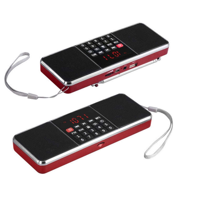 L-288AM  Bluetooth Dual Speaker Radio MP3 Player Support TF Card/U Disk with LED Display(Blue)