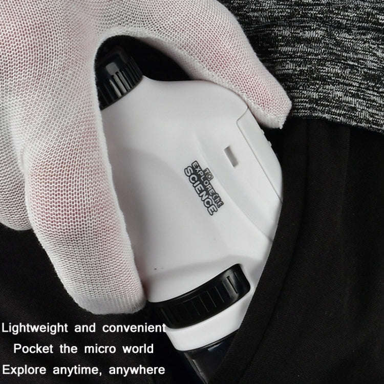 Children Handheld Portable Laboratory Equipment Microscope Toys, Colour: Lite Standard (White)