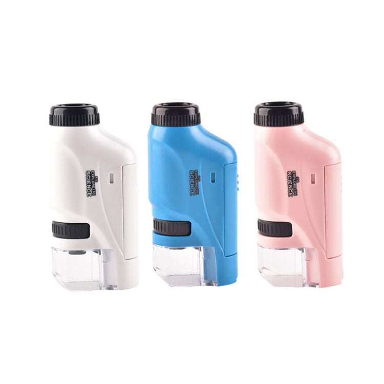 Children Handheld Portable Laboratory Equipment Microscope Toys, Colour: Lite + Specimen (White)