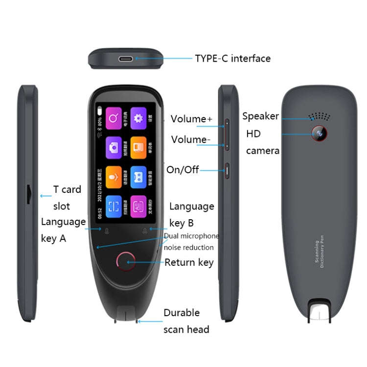 S50 Smart Text Scanning Translation Pen(Black)