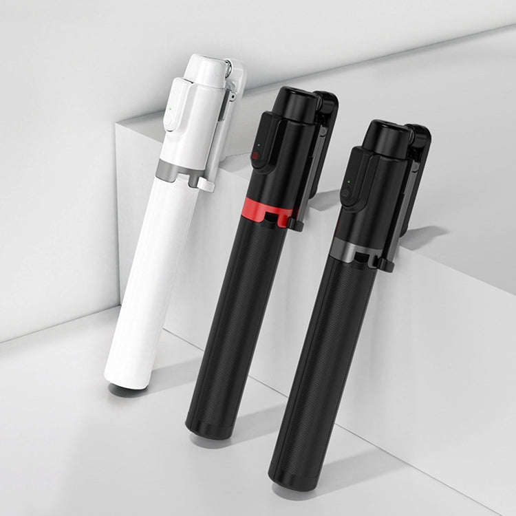 Desktop Multi-Function Live 1.3m Tripod Portable Integrated Bluetooth Selfie Rod(White Silver)