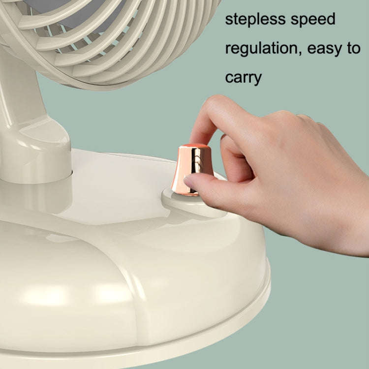 F10 Portable Quiet Desktop Retro Moving Head USB Fan(Bean Green)