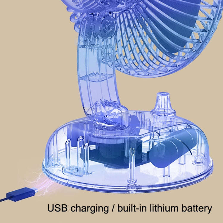 F10 Portable Quiet Desktop Retro Moving Head USB Fan(Bean Green)