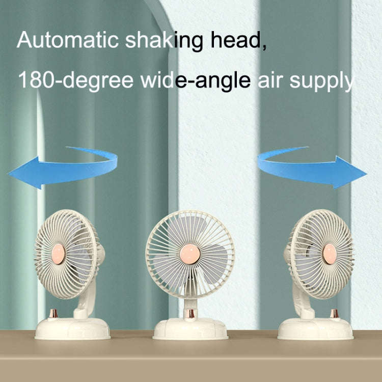 F10 Portable Quiet Desktop Retro Moving Head USB Fan(Bean Green)