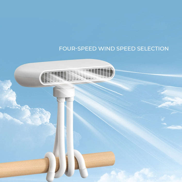 Handheld Mini USB Charging Desktop Portable Stroller Octopus Fan(White)