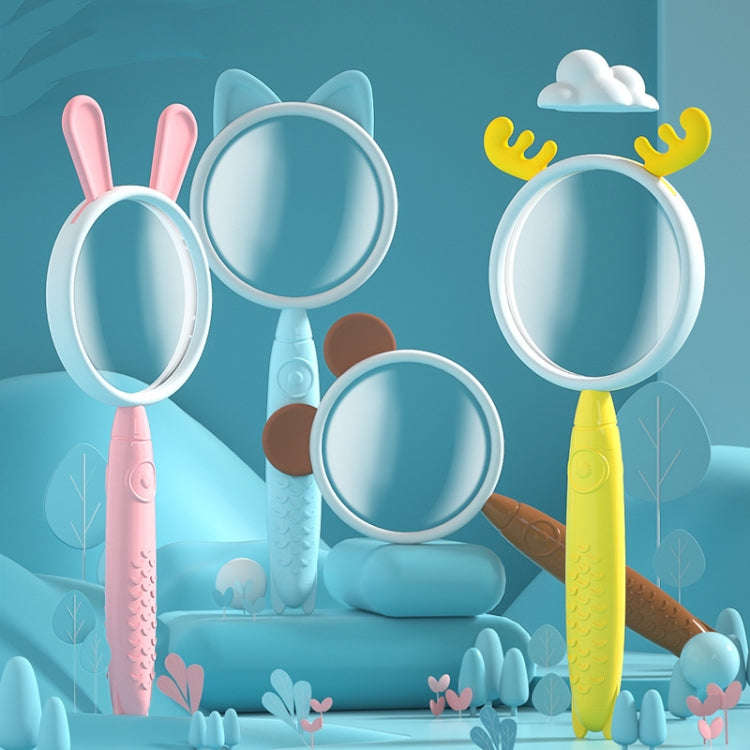 3x Magnifying Glass HD Cartoon Magnifying Glass Toy Gift For Children(Coffee Bear)