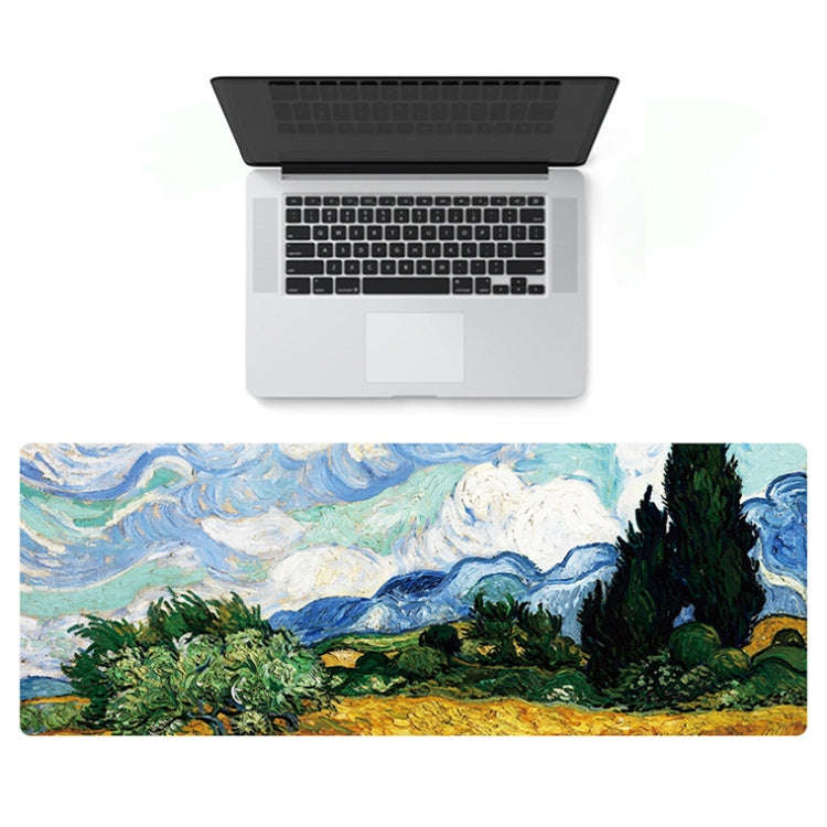 400x900x1.5mm Unlocked Am002 Large Oil Painting Desk Rubber Mouse Pad(Iris)