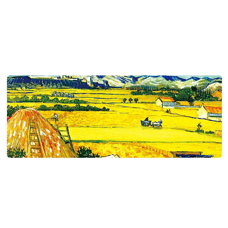 400x900x2mm Locked Am002 Large Oil Painting Desk Rubber Mouse Pad(Wheat Field)