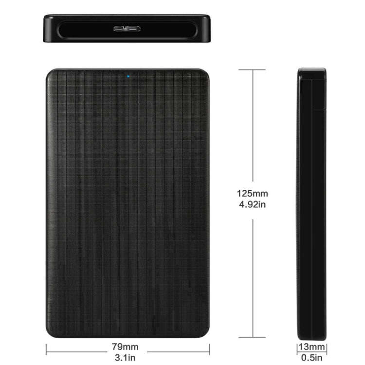 E39 2.5 Inch USB3.0 SATA Mobile Hard Disk Box(Black)