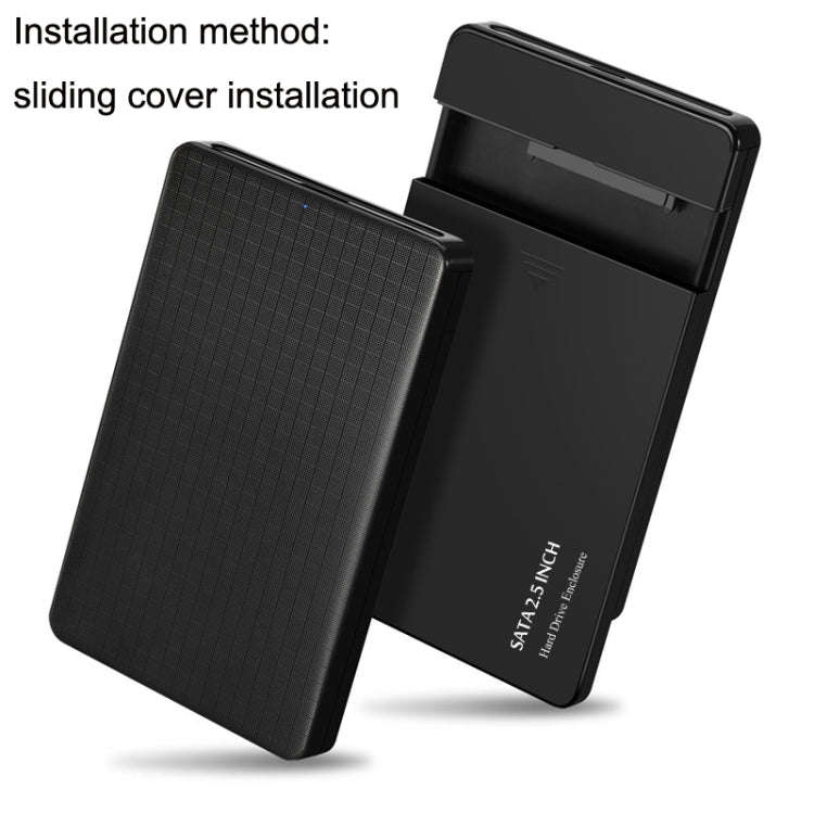 E39 2.5 Inch USB3.0 SATA Mobile Hard Disk Box(Black)