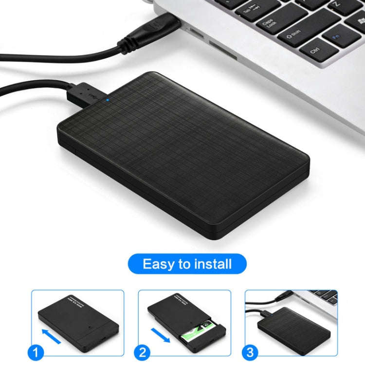 E39 2.5 Inch USB3.0 SATA Mobile Hard Disk Box(Black)