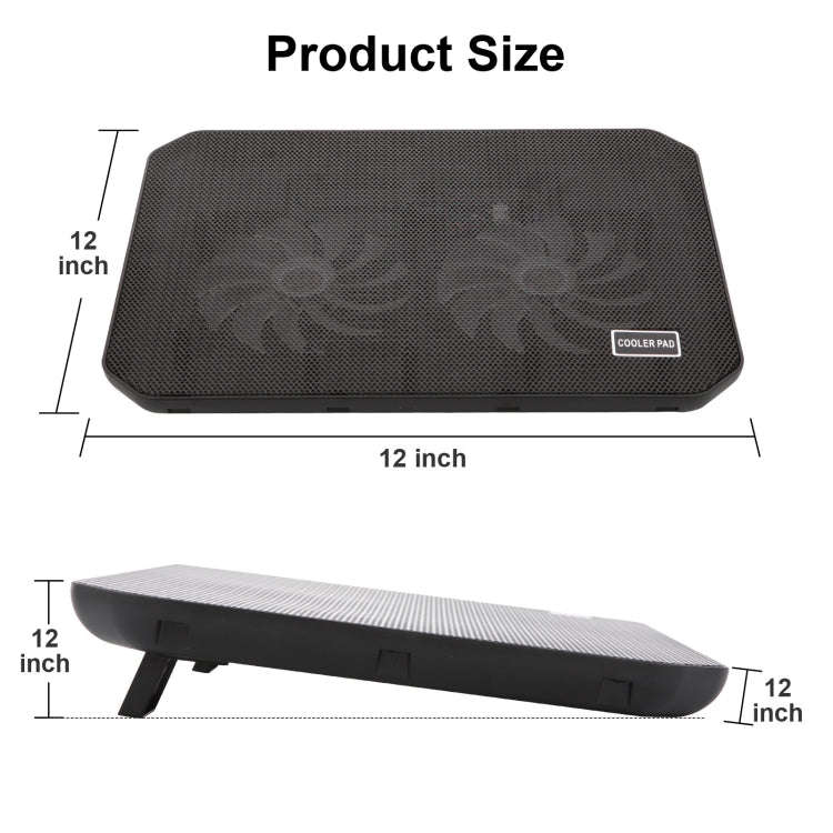 NUOXI M10 Dual USB Laptop Cooler(Black)
