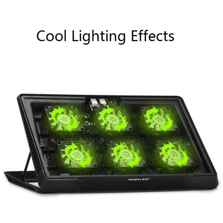 NUOXI H8 Metal Mesh Laptop Cooling Base(Black)