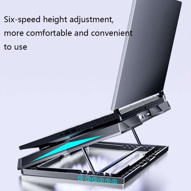 MC Q3 Lifting and Folding Laptop Cooler(Black)