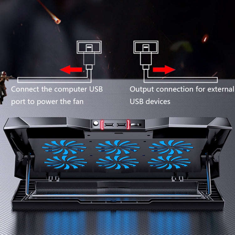 MC Q3 Lifting and Folding Laptop Cooler(Black)