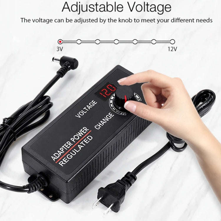HuaZhenYuan 3-12V5A High Power Speed Regulation And Voltage Regulation Power Adapter With Monitor...
