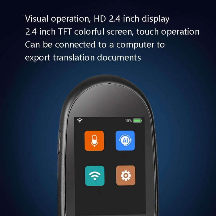 Travel Simultaneous Translator Scanning Recording Intelligent Voice Translator(Black)