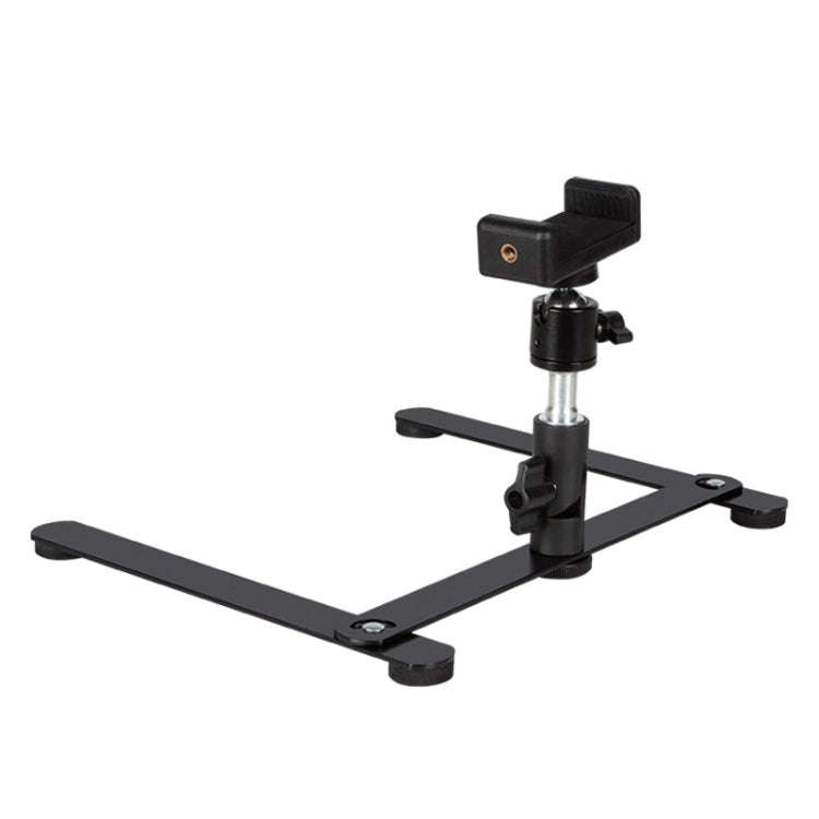 360 Degree Adjustable Metal Overhead Base Desktop Phone Holder,Style: Base+PTZ+Phone Clip