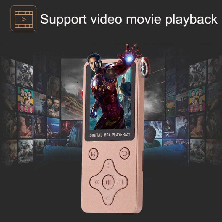 T68 Card Lossless Sound Quality Ultra-thin HD Video MP4 Player(Blue)