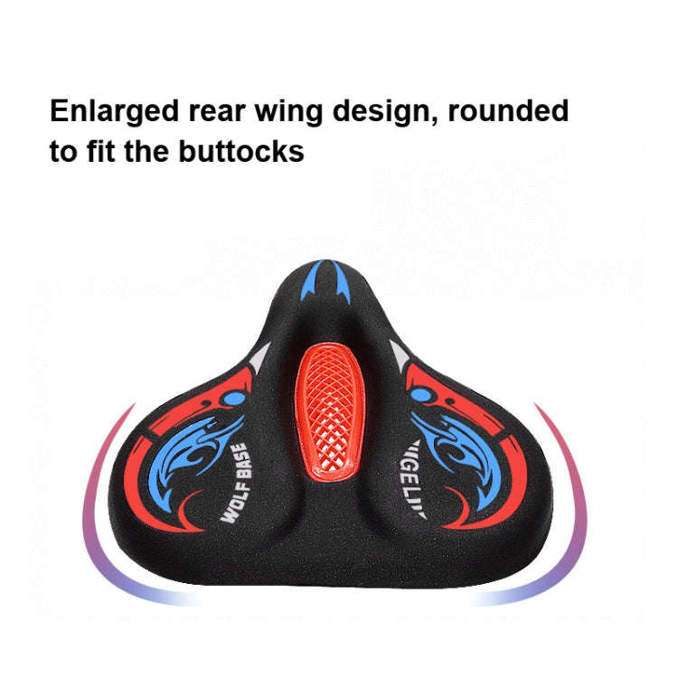 Bicycle Seat Cover Thickened Silicone Shock-absorbing Saddle Cover(Blue)