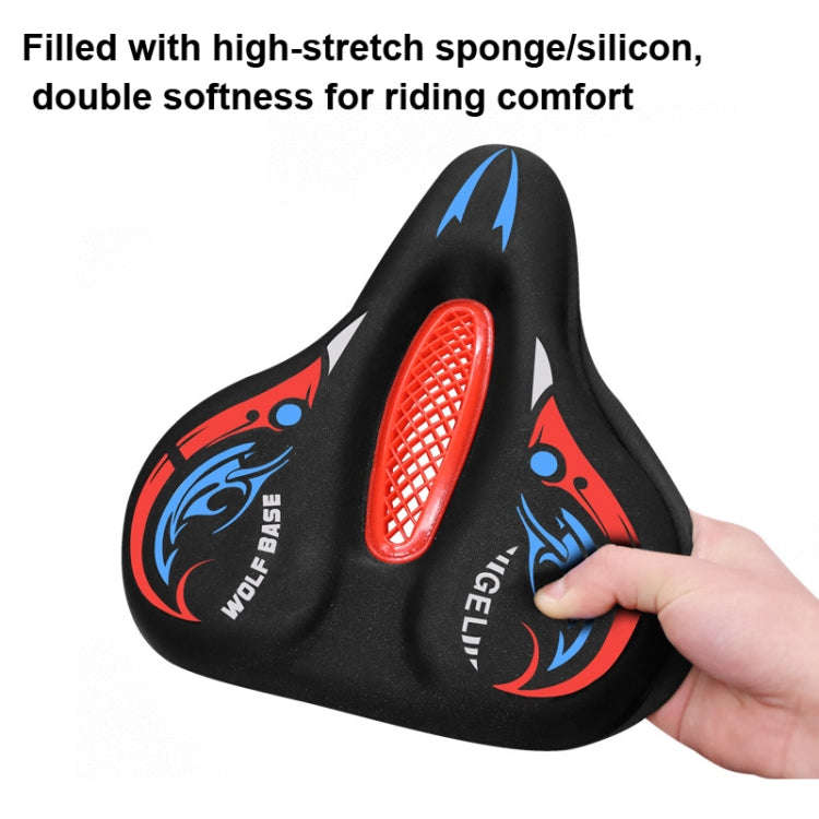 Bicycle Seat Cover Thickened Silicone Shock-absorbing Saddle Cover(Red)