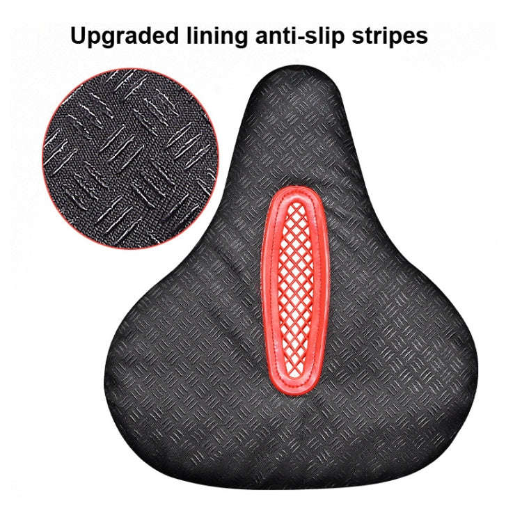 Bicycle Seat Cover Thickened Silicone Shock-absorbing Saddle Cover(Red)