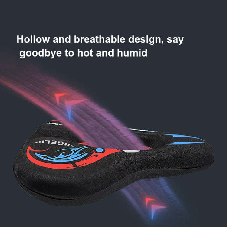 Bicycle Seat Cover Thickened Silicone Shock-absorbing Saddle Cover(Blue)