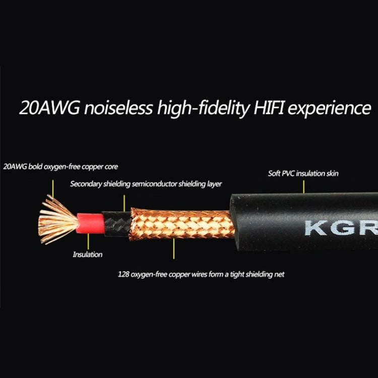 KGR Guitar Cable Keyboard Drum Audio Cable, Specification: 3m(Double Straight  Jack)