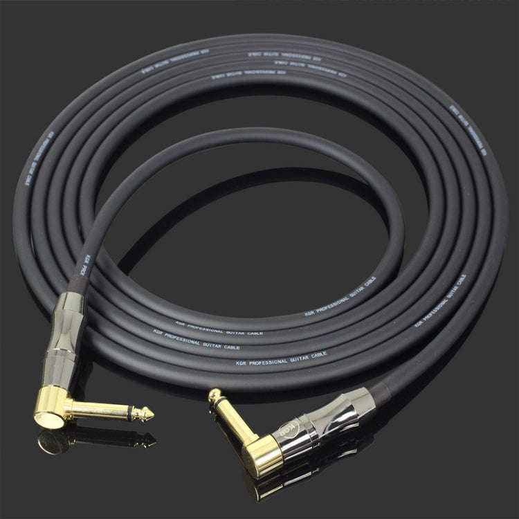 KGR Guitar Cable Keyboard Drum Audio Cable, Specification: 6m(Double Elbow Jack)