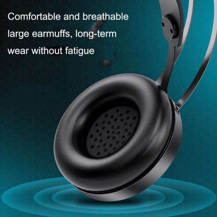 LANGTU M8 Computer Phone Game Wired Headset With Microphone, Cable Length: 1.5m(Black)