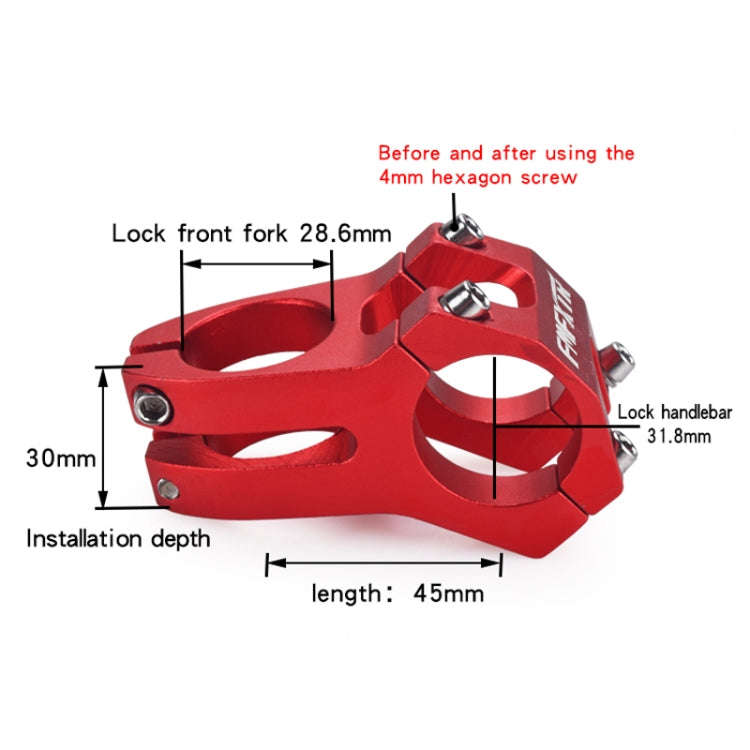 FMFXTR Mountain Bike Stem Tap Accessories Bicycle Hollow Riser(Silver)