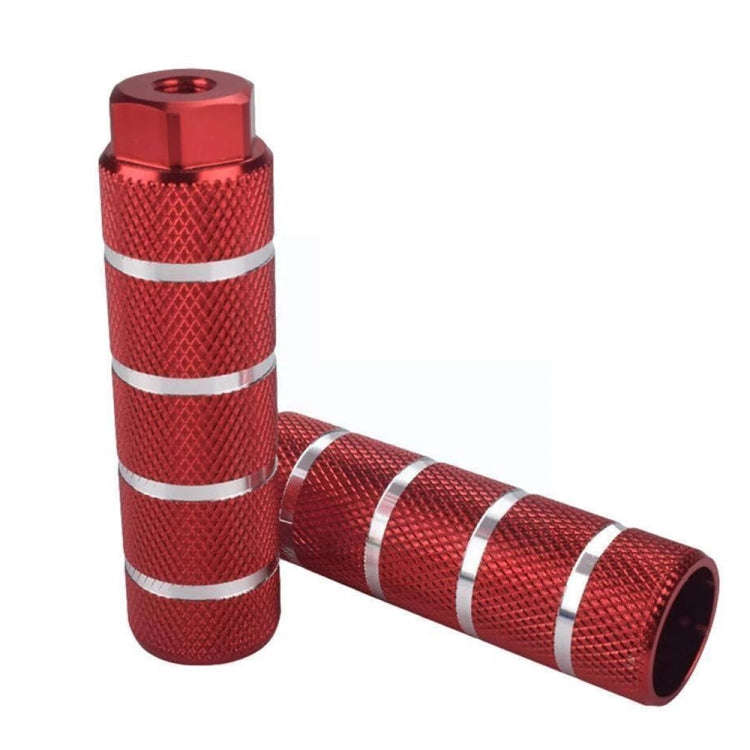 FMFXTR Bicycle Back Seat Foot Pedal Universal Back Rear Post, Color: Red Large Hole Long