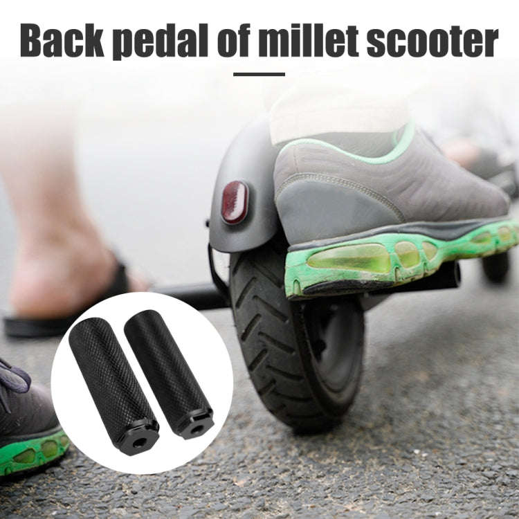 FMFXTR Bicycle Back Seat Foot Pedal Universal Back Rear Post, Color: Red Large Hole Long