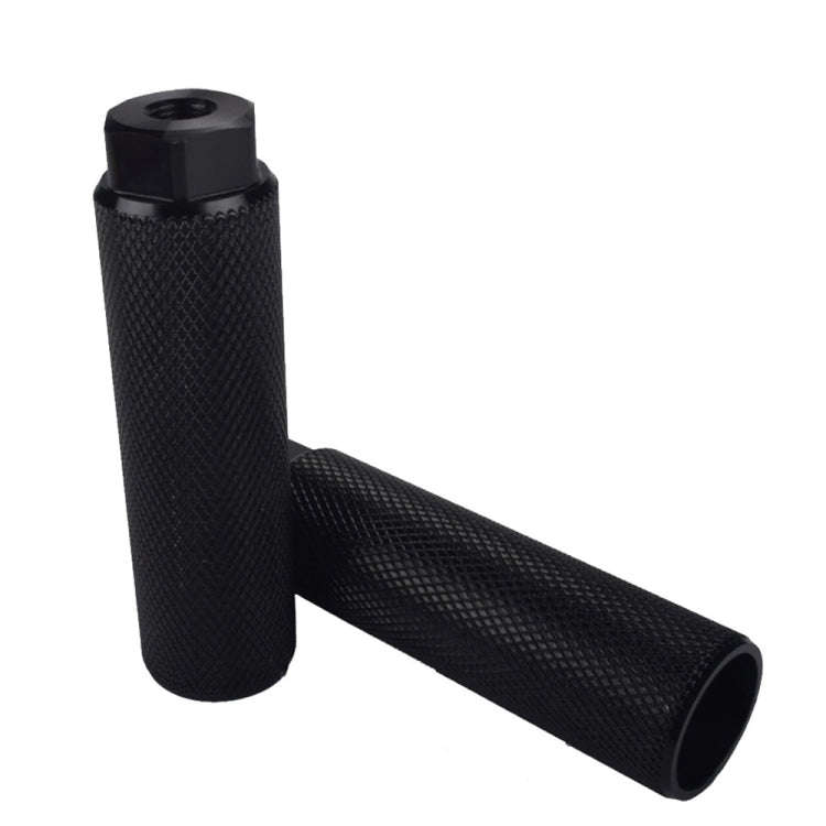 FMFXTR Bicycle Back Seat Foot Pedal Universal Back Rear Post, Color: Black Large Hole Long