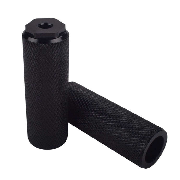 FMFXTR Bicycle Back Seat Foot Pedal Universal Back Rear Post, Color: Black Small Hole Short