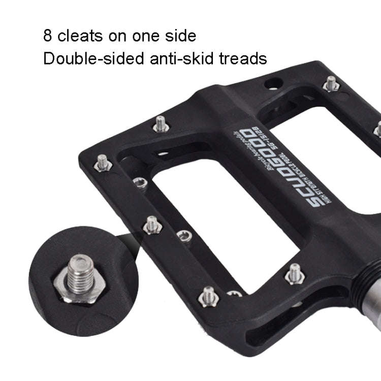 FMFXTR Mountain Bicycle Pedal Nylon Fiber Bearing Non-Slip Pedal(SG-12B Red)
