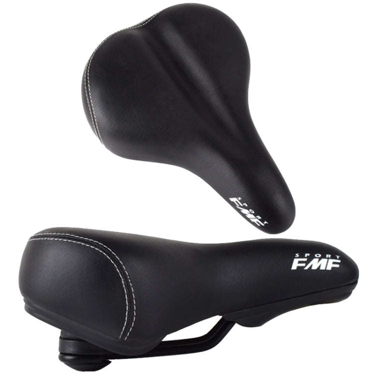 FMFXTR Mountain Bicycle Cushion Saddle Soft Wide Comfortable Spring Seat Cushion(Black)