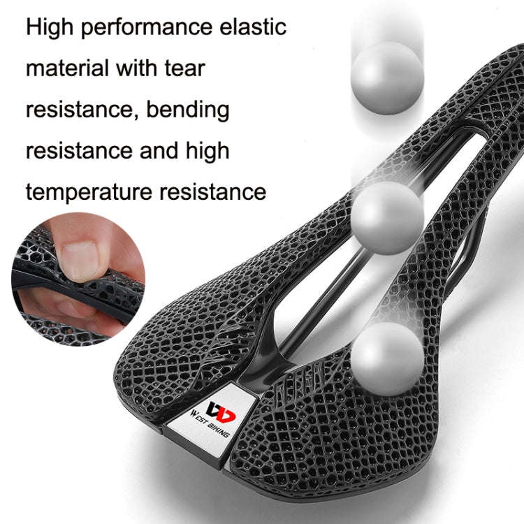 WEST BIKING YP0801130 Bicycle Comfort Honeycomb Seat Cushion(Black)